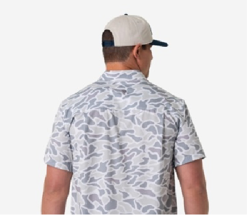 Burlebo White Camo Button Up