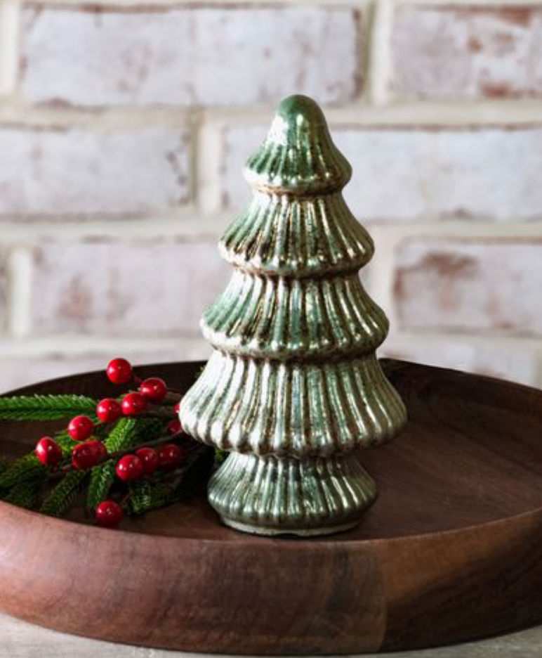 Verdigris Glass Christmas Tree- 3 SIZES