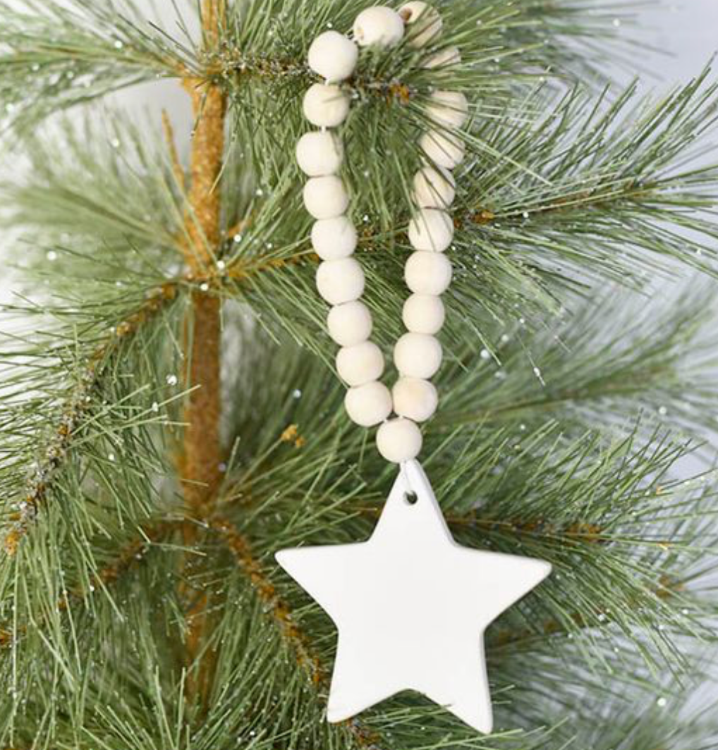 STAR ORNAMENT W/BEADS