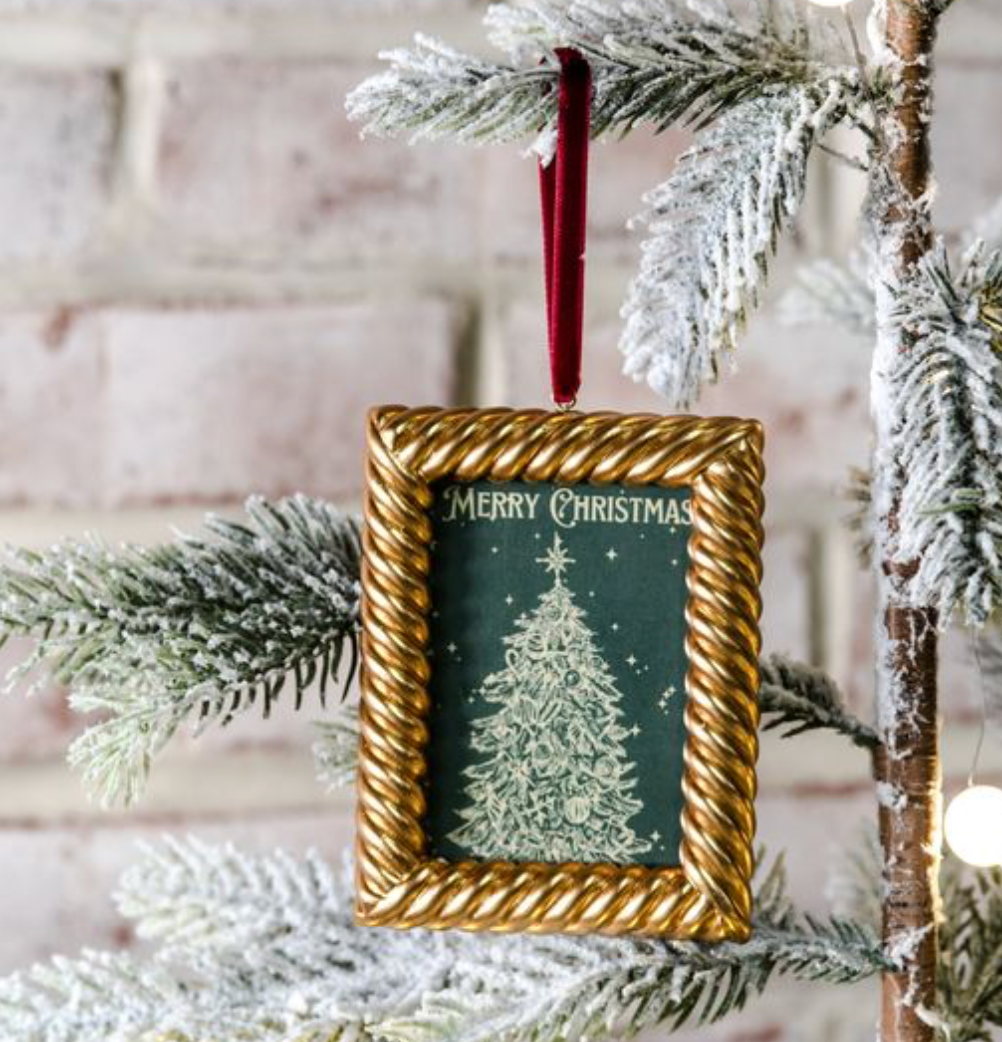 Gold Square Frame Ornament