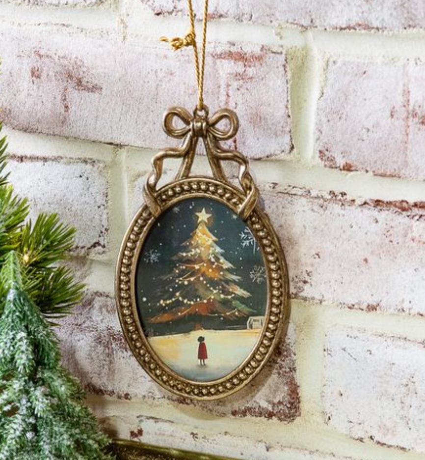 3.5" PEWTER BOW ACCENT ORNAMENT