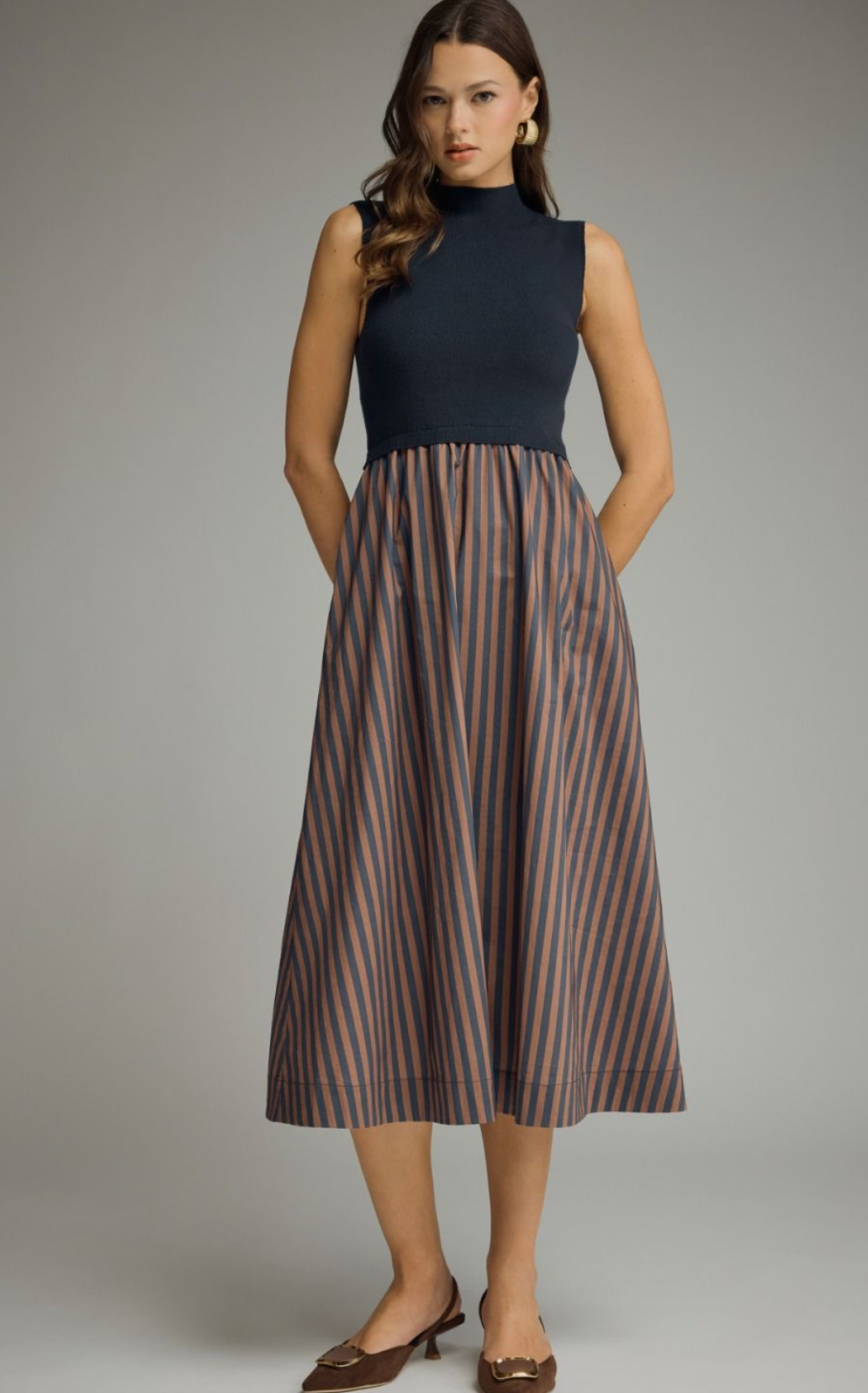 The Hadley Striped Midi Dress