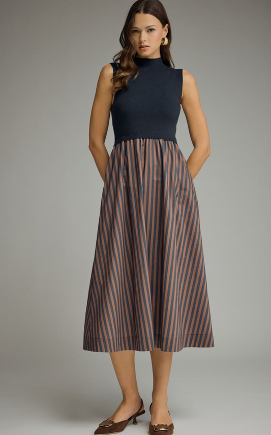 The Hadley Striped Midi Dress