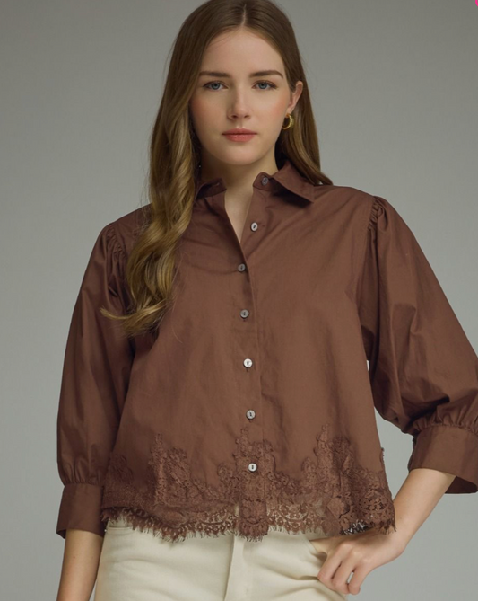 The Briar Lace Trim Top