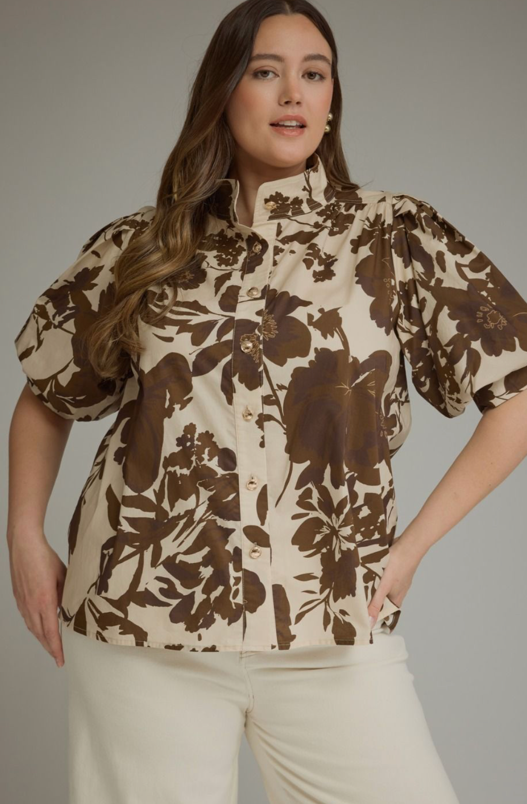 The Monroe Floral Top-Curvy