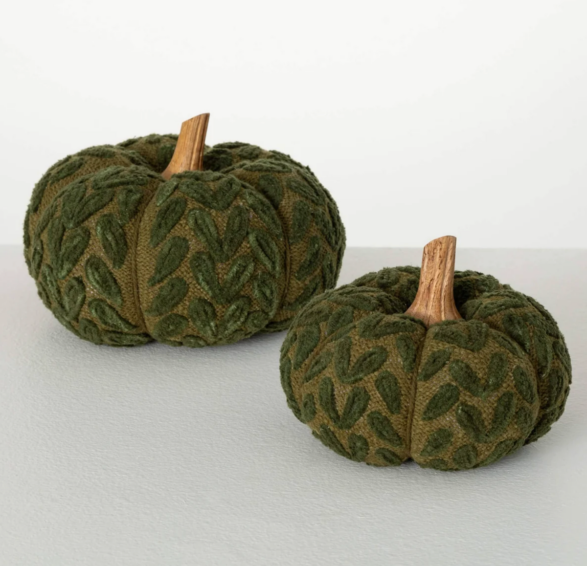 Green Knit Textured Pumpkin