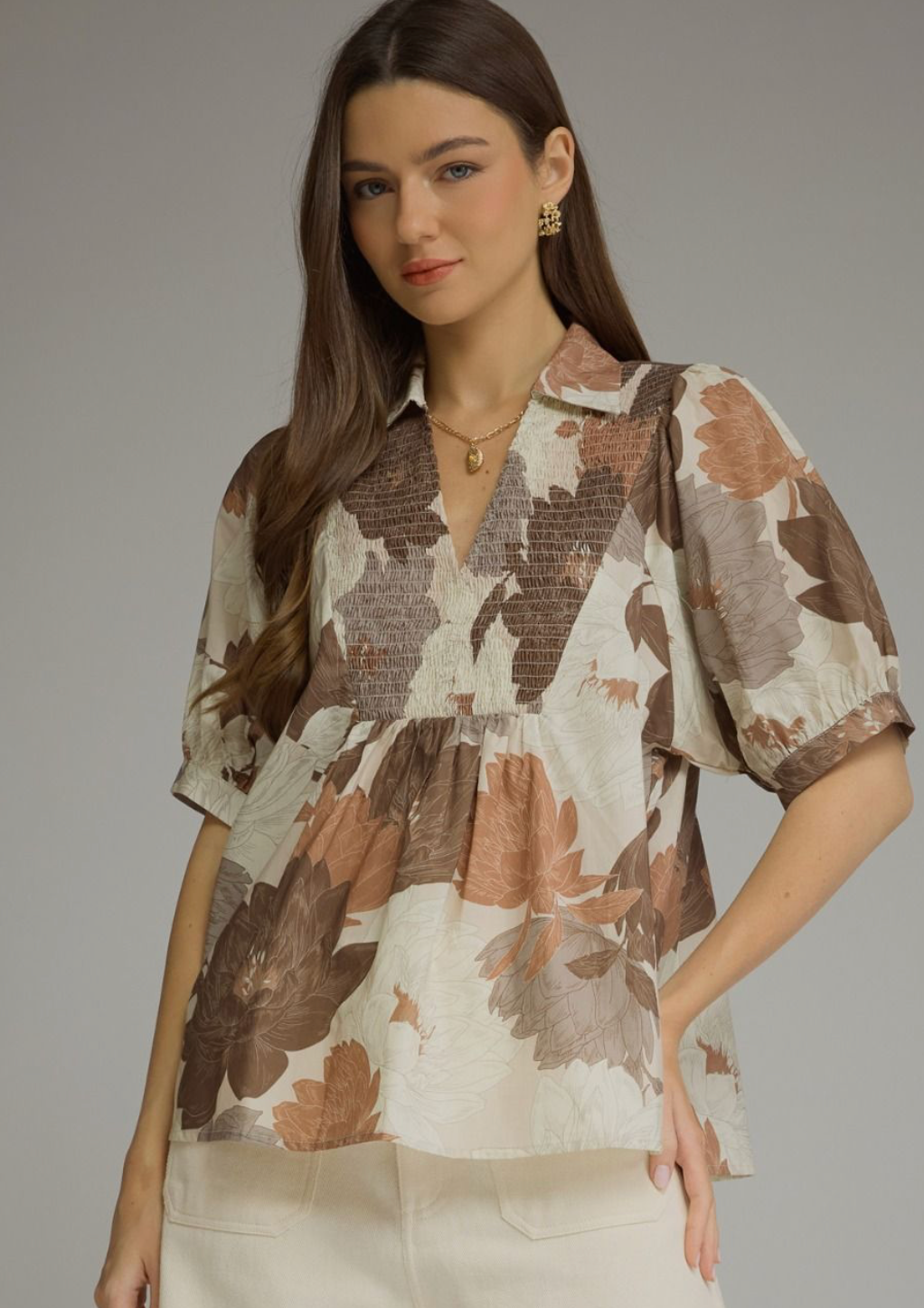 The Briar Floral Smocked Top