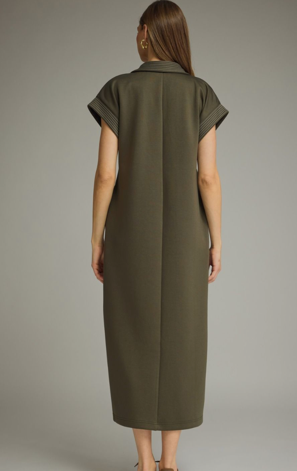 The Callahan Contrast Stitch Midi Dress