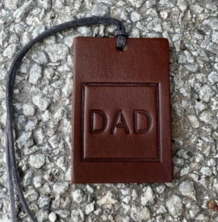 Rectangle Dad Air Flair: Brown, Warm Vanilla Leather