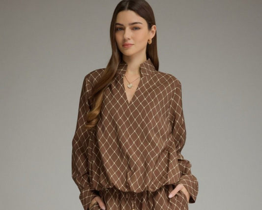 The Winslow Geometric Blouse