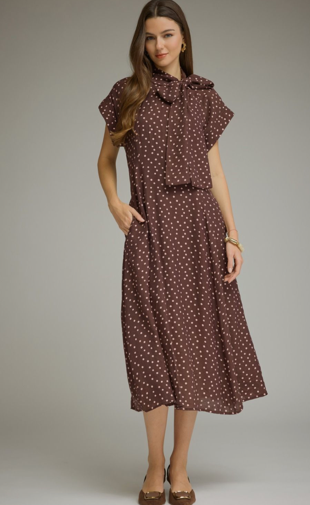 The Merritt Polka Dot Midi Dress