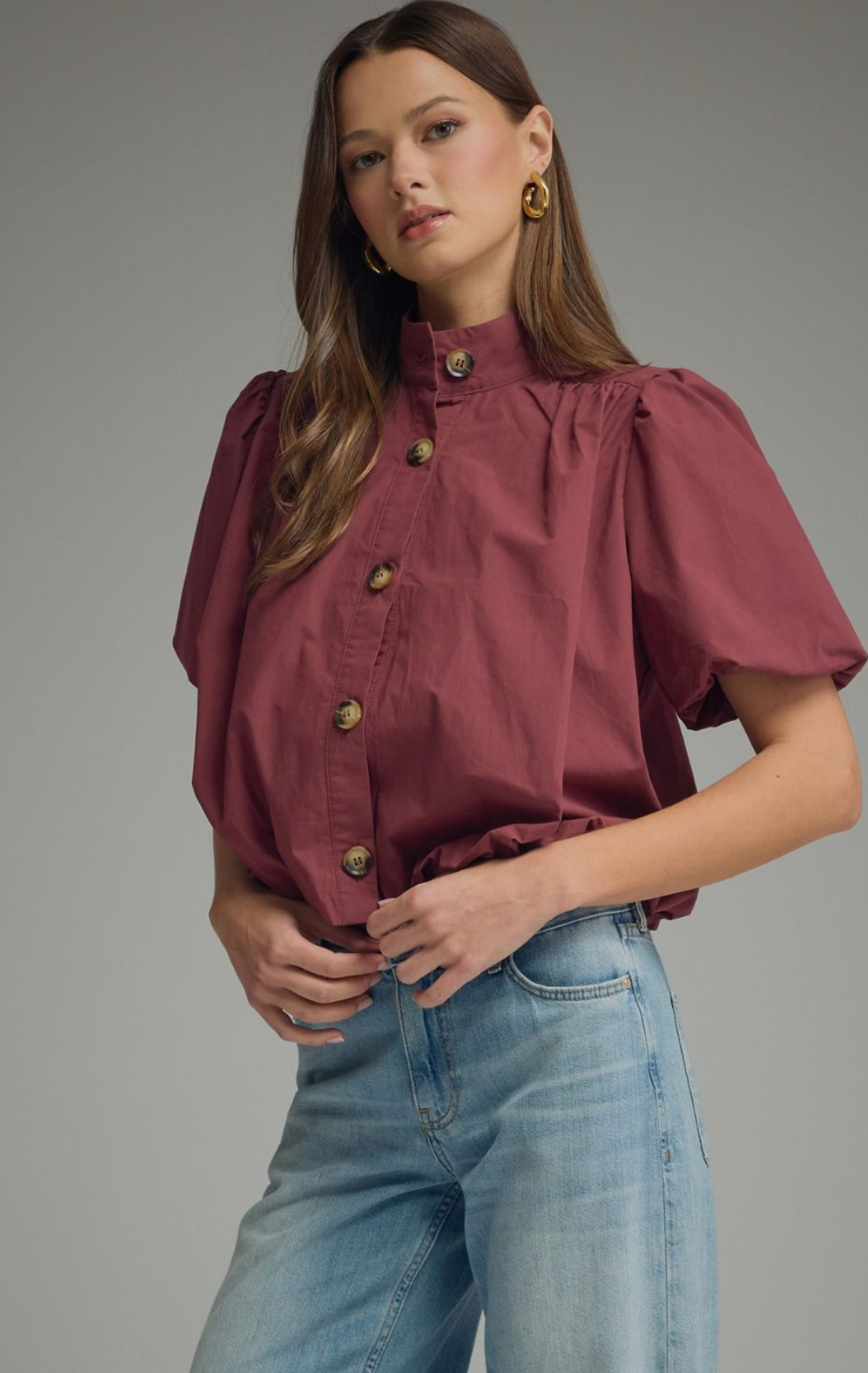 The Calloway Bubble Hem Top
