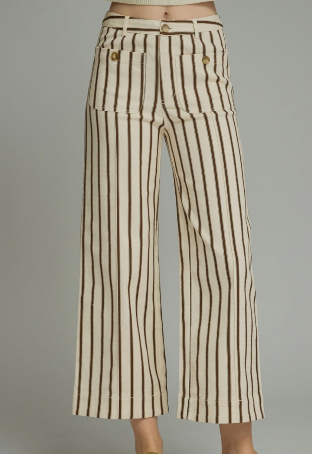 The Ellery Stripe Wide Leg Pants