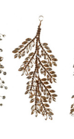 Jeweled Ornament, Gold Finish, 6 Styles