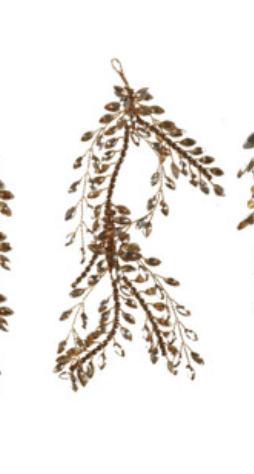Jeweled Ornament, Gold Finish, 6 Styles
