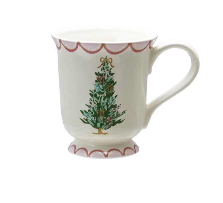 Stoneware Mug with Christmas Tree | 4 Styles