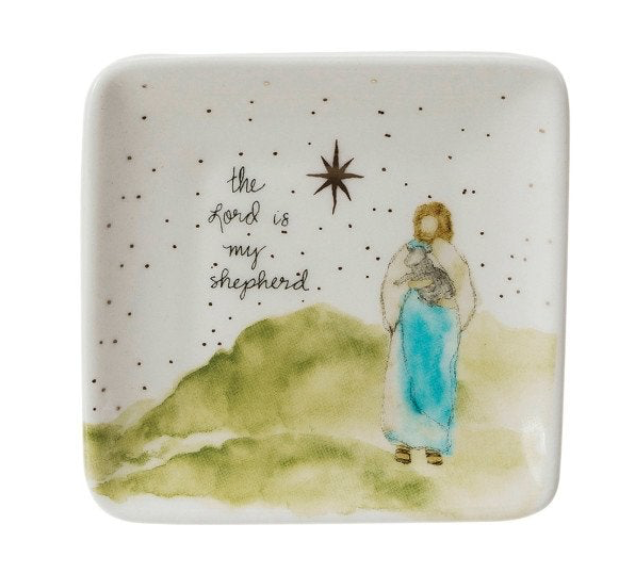 Stoneware Dish w/ Gold Electroplating, 4 Styles