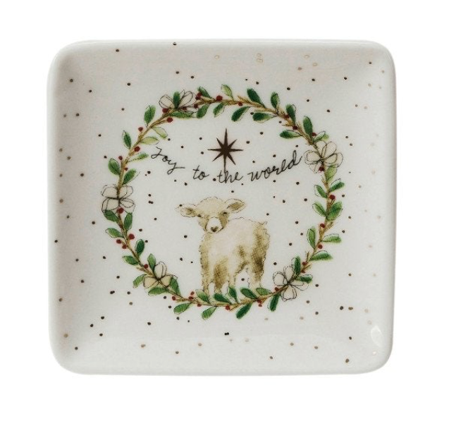 Stoneware Dish w/ Gold Electroplating, 4 Styles