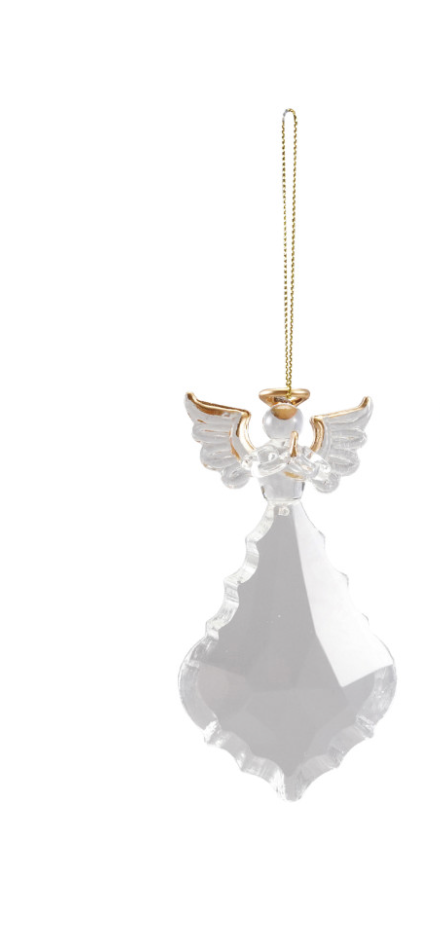 Crystal Angel with Halo, Gold Finish, 3 Styles