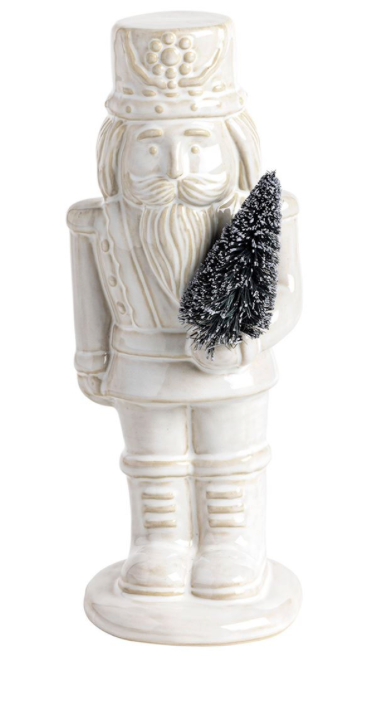 WHITE CERAMIC NUTCRACKER