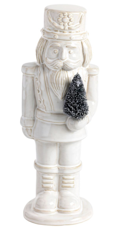 WHITE CERAMIC NUTCRACKER