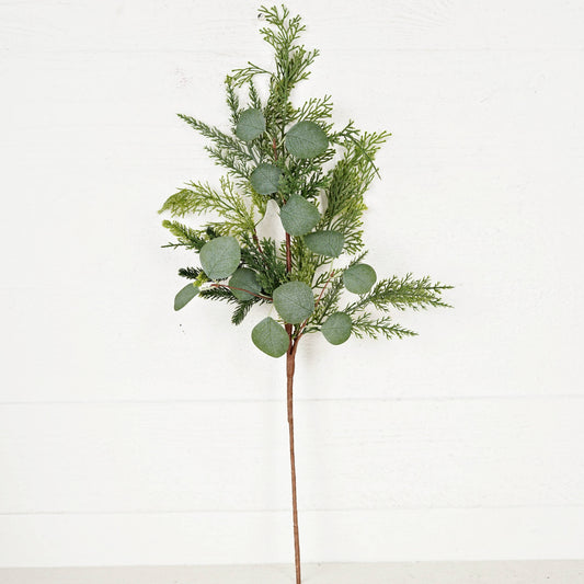 26in Branch-Mountain Fresh Mix Pine w. Silver Dollar