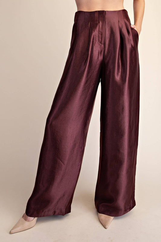 The Mercer Metallic Wide Leg Pants