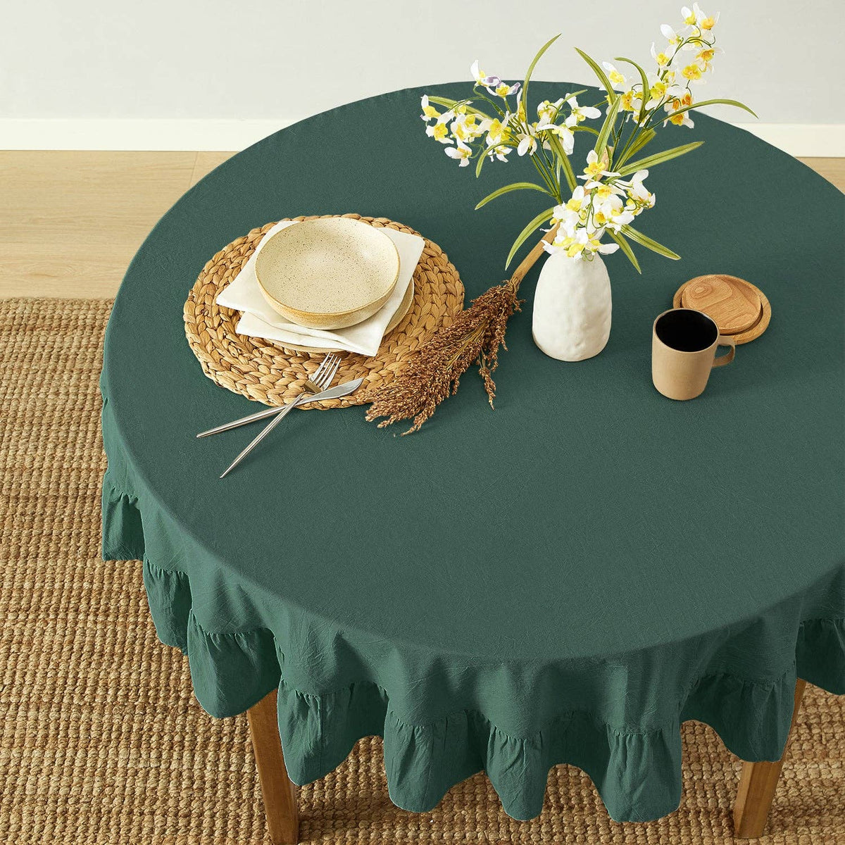Corcovado Tablecloth (Green): 60" round
