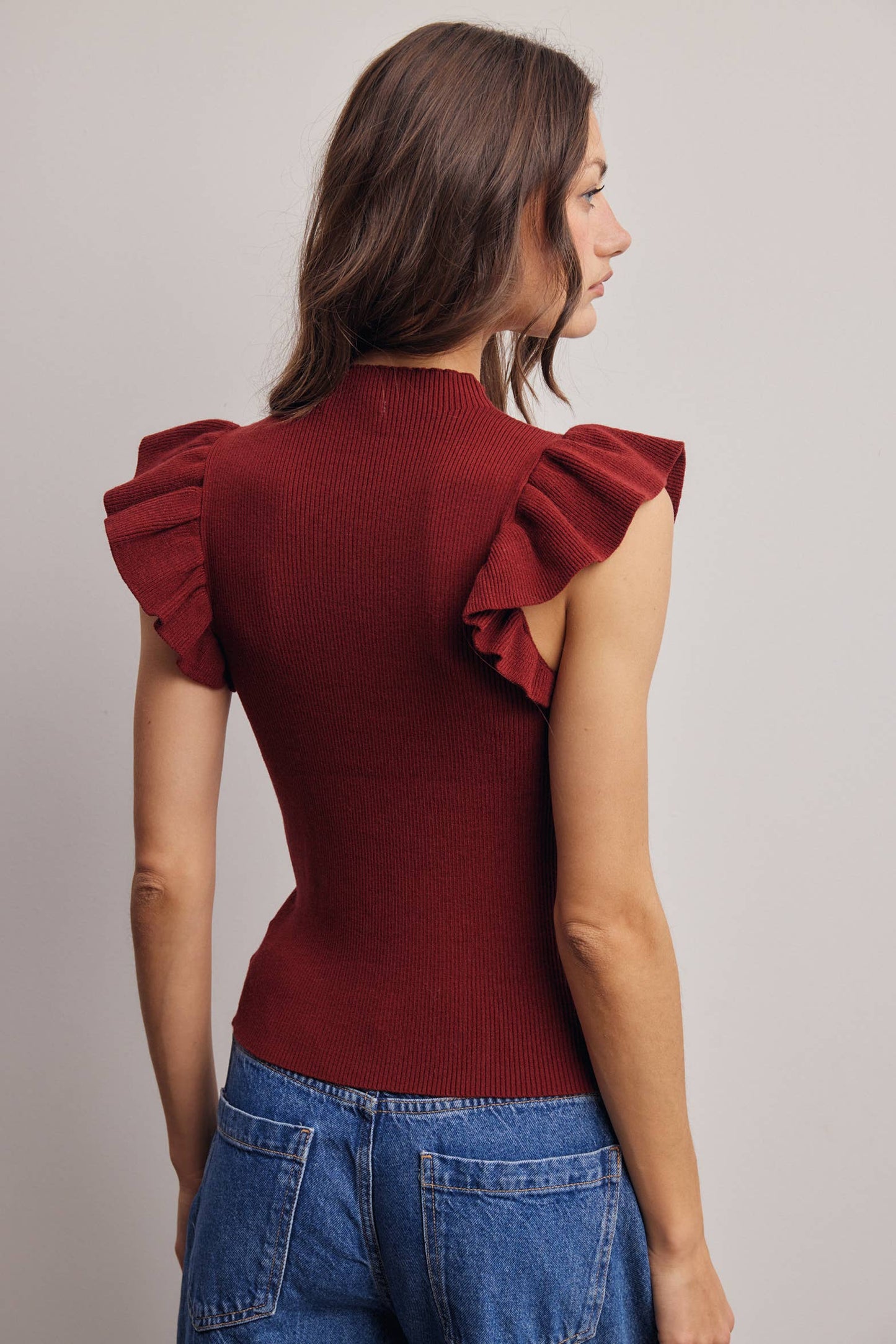 The Everly Ruffle Knit Top