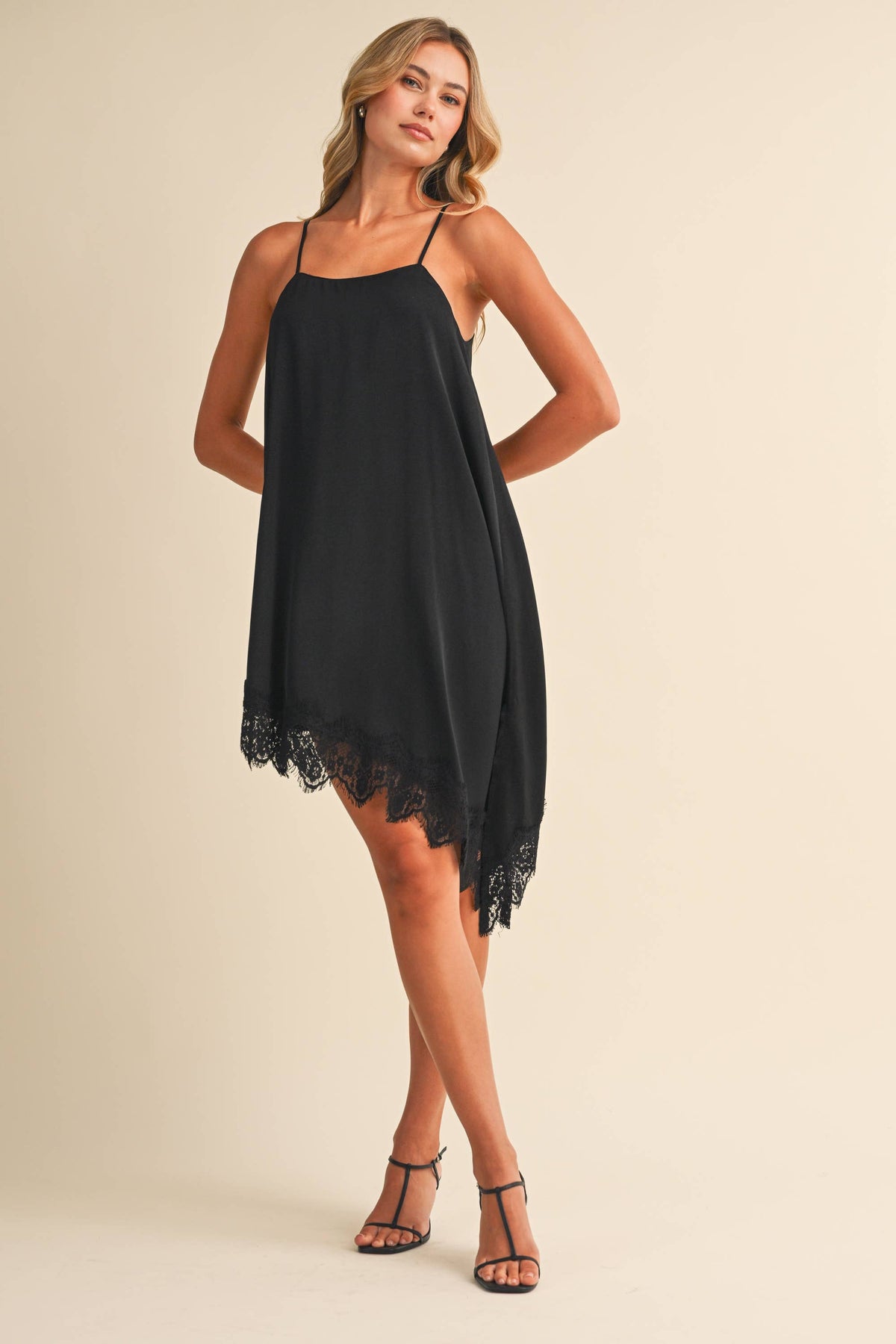 The Blaire Lace Trim Slip Dress