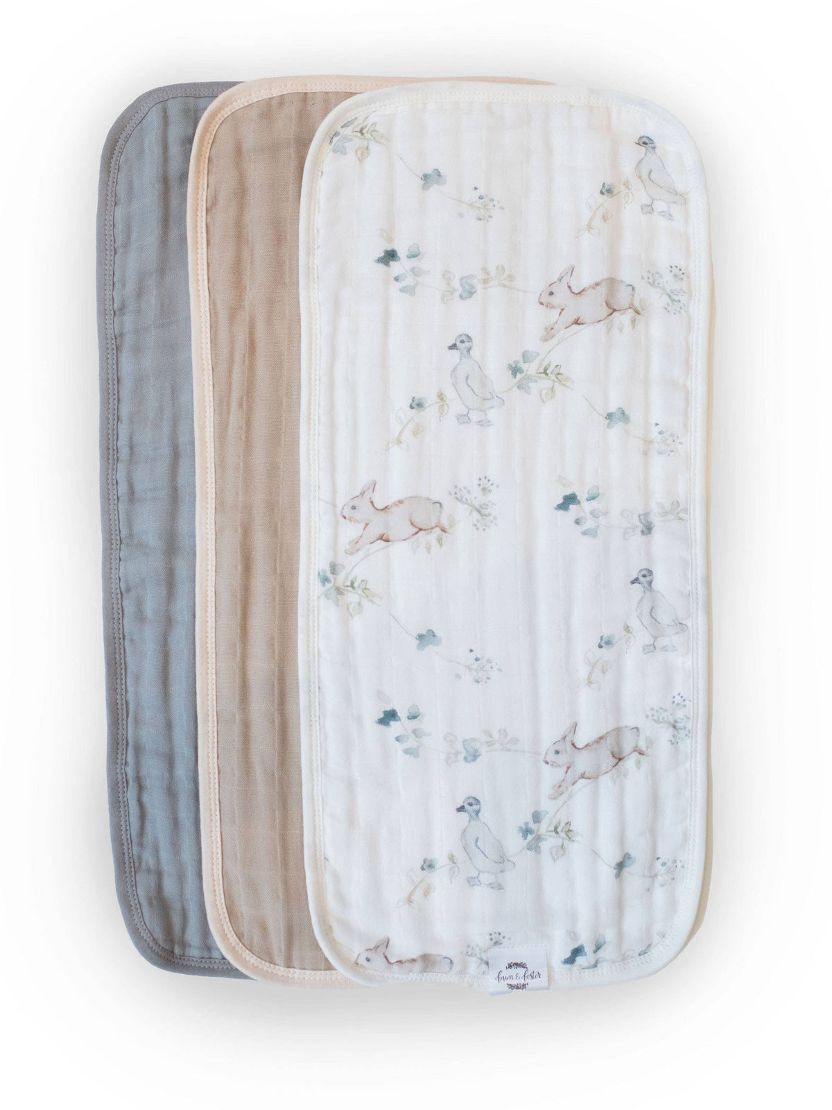 Organic Premium Oversized Absorbent Burp Cloths | Ivy Hollow