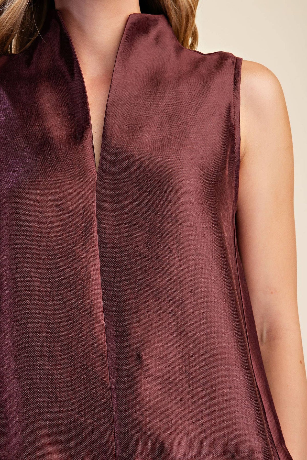The Mercer Metallic Sleeveless Top