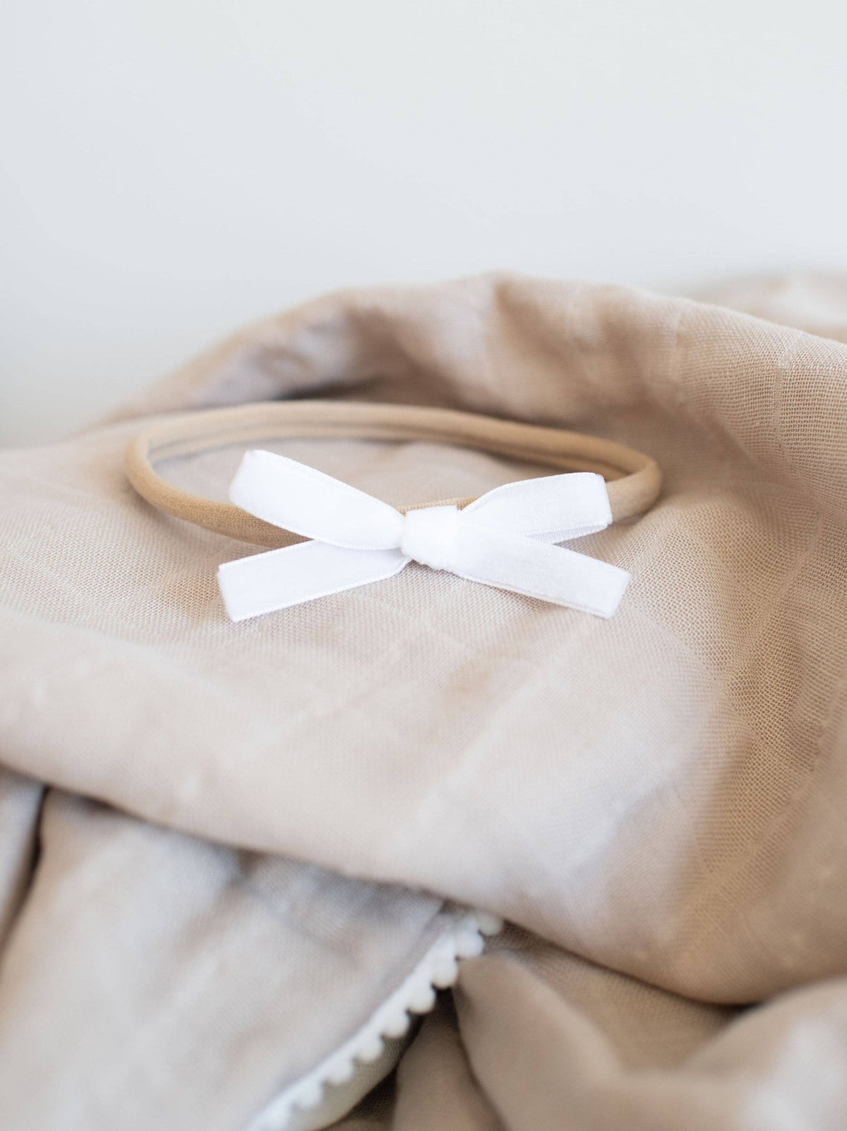 Infant Nylon Headbands with Velvet Bows