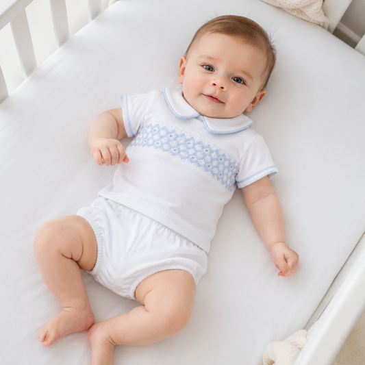 Charlie Smocked Diaper Cover Set