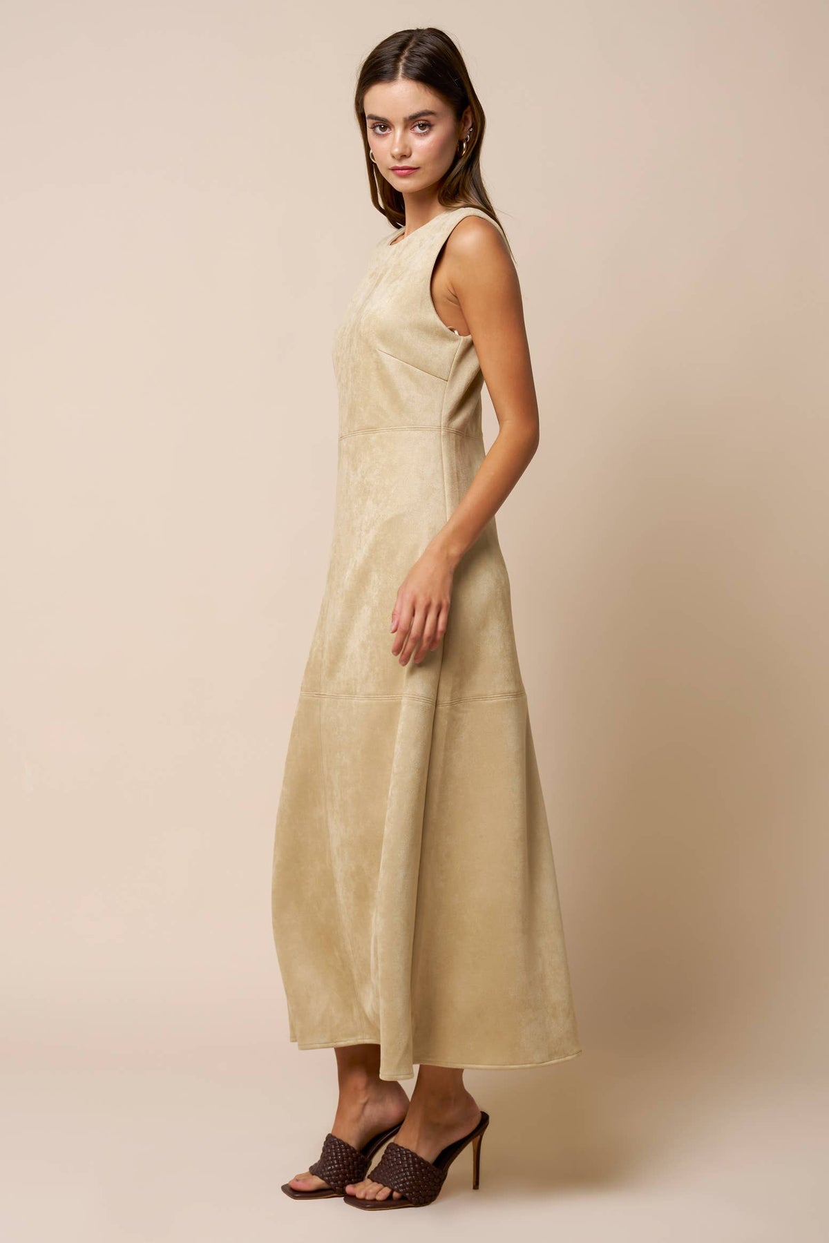 The Monroe Suede Maxi Dress