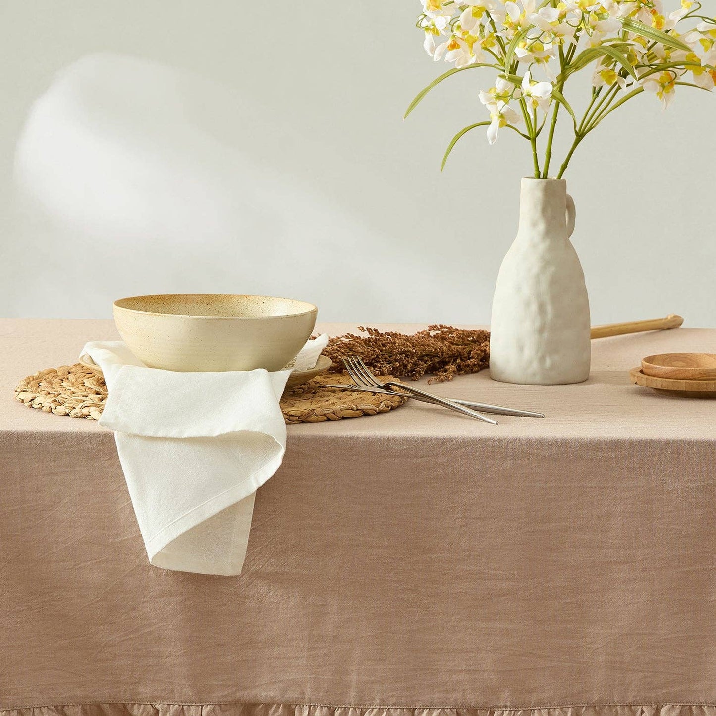 Corcovado Tablecloth (Natural): 60x102 inch