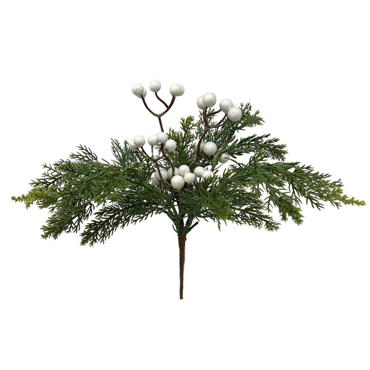 11.5" Fresh touch Cedar Pick w/ Cream Berries