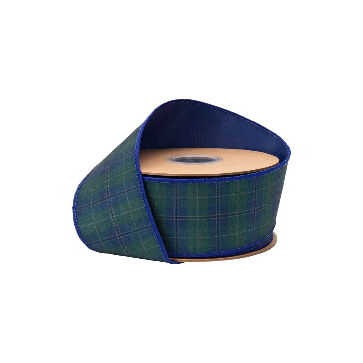 Wired Dupioni Ribbon | Blue/Green Classic Plaid
