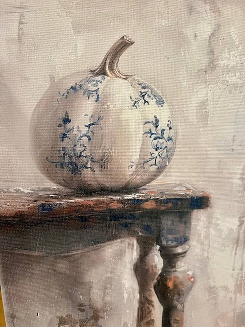 Fall pumpkin canvas art print