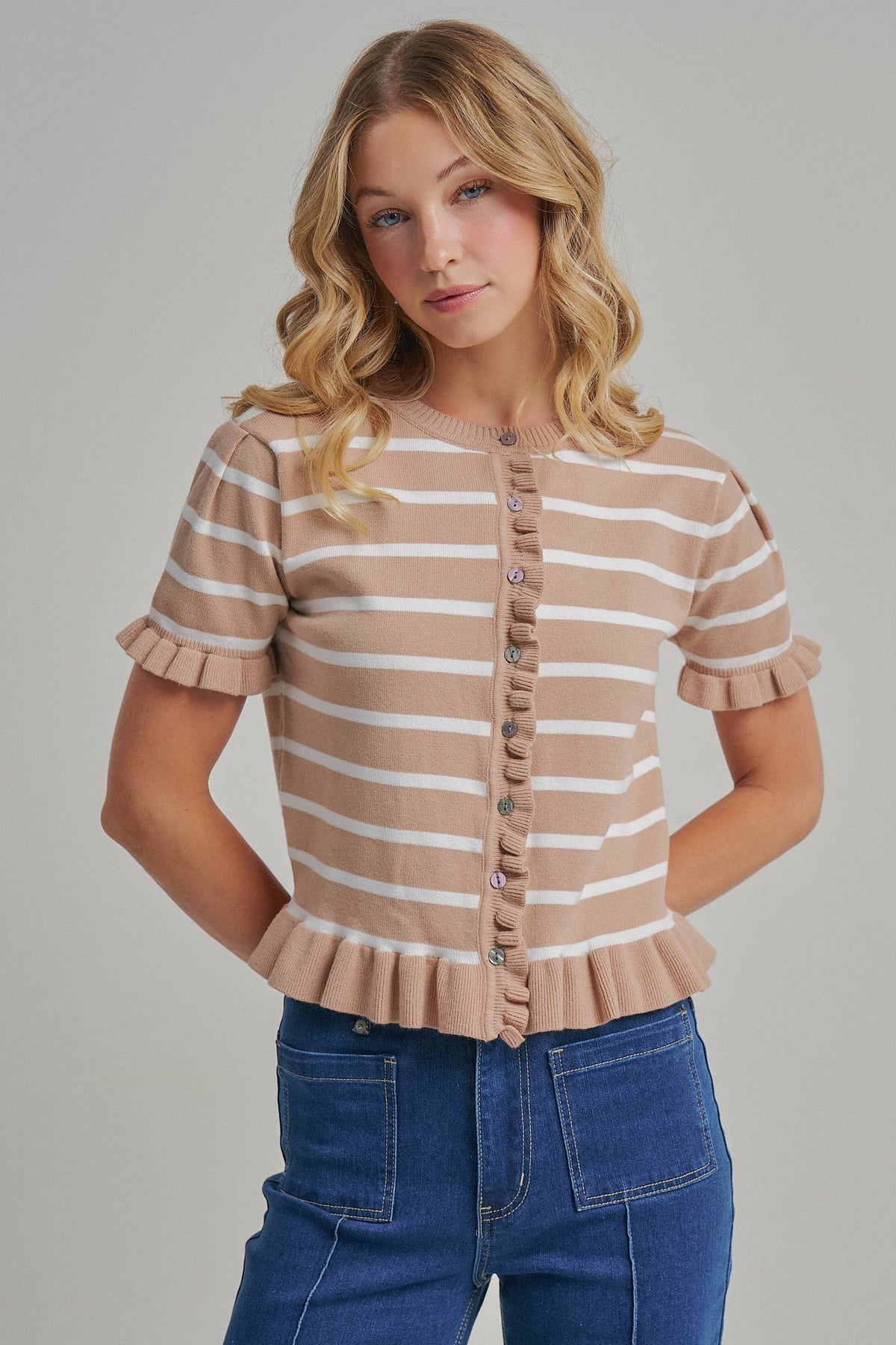 Morning Latte Knit Top