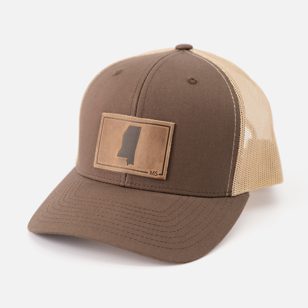 Mississippi Silhouette Hat | Leather Patch Hat