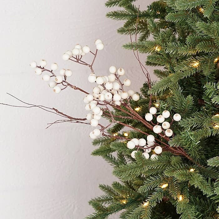 White snowberries with wispy twigs 19'