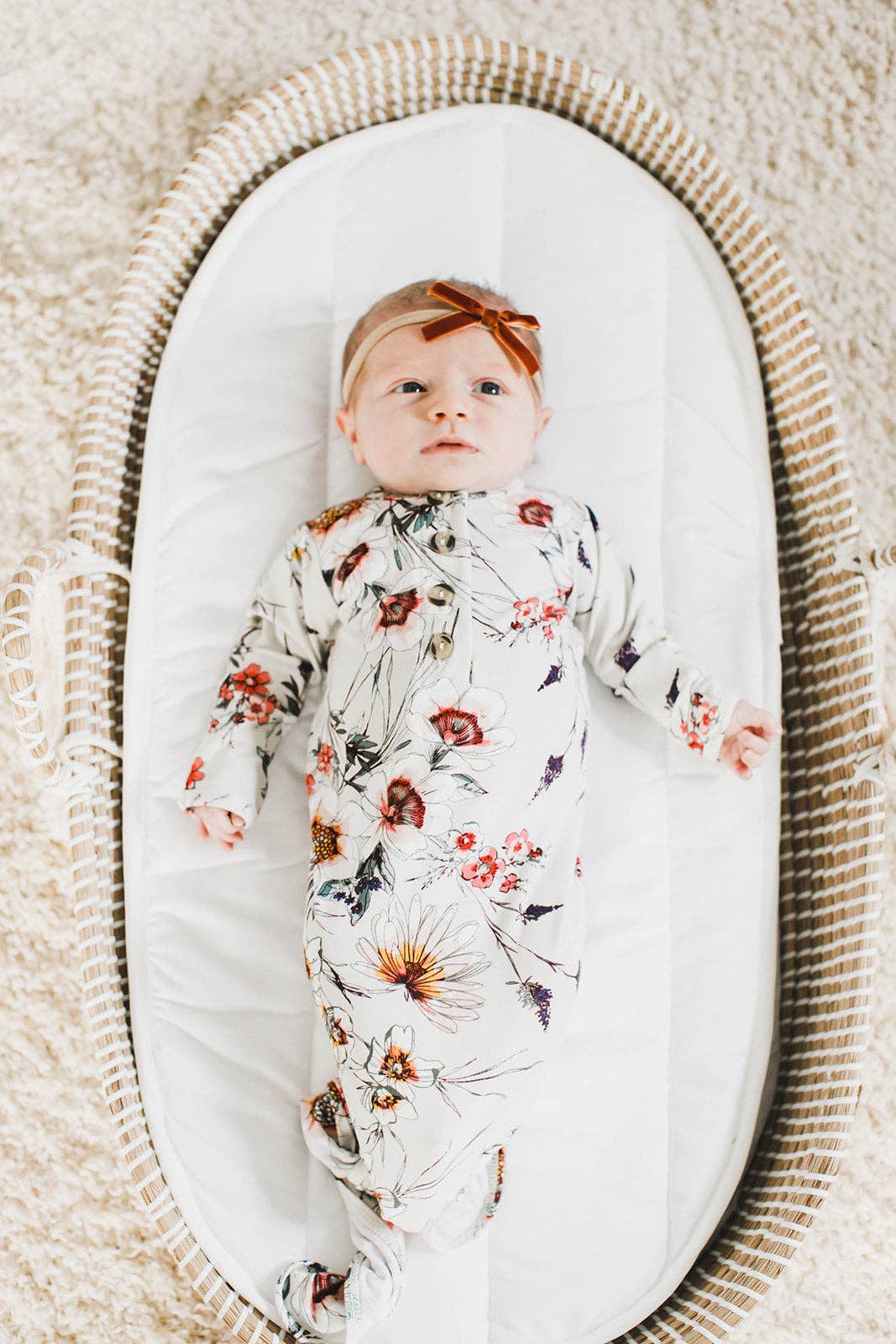 Infant Nylon Headbands with Velvet Bows
