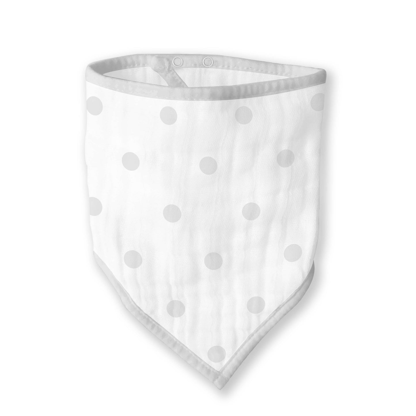 Muslin Bandana Bib, French Dots, Sterling