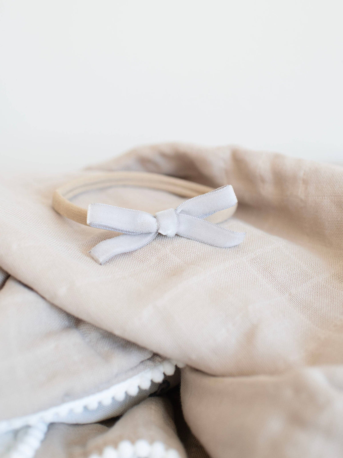 Infant Nylon Headbands with Velvet Bows