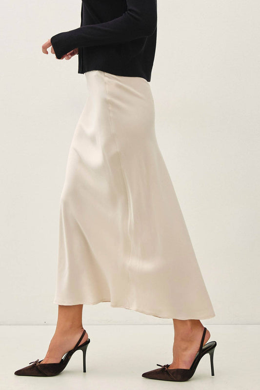 Champagne Charm Midi Skirt