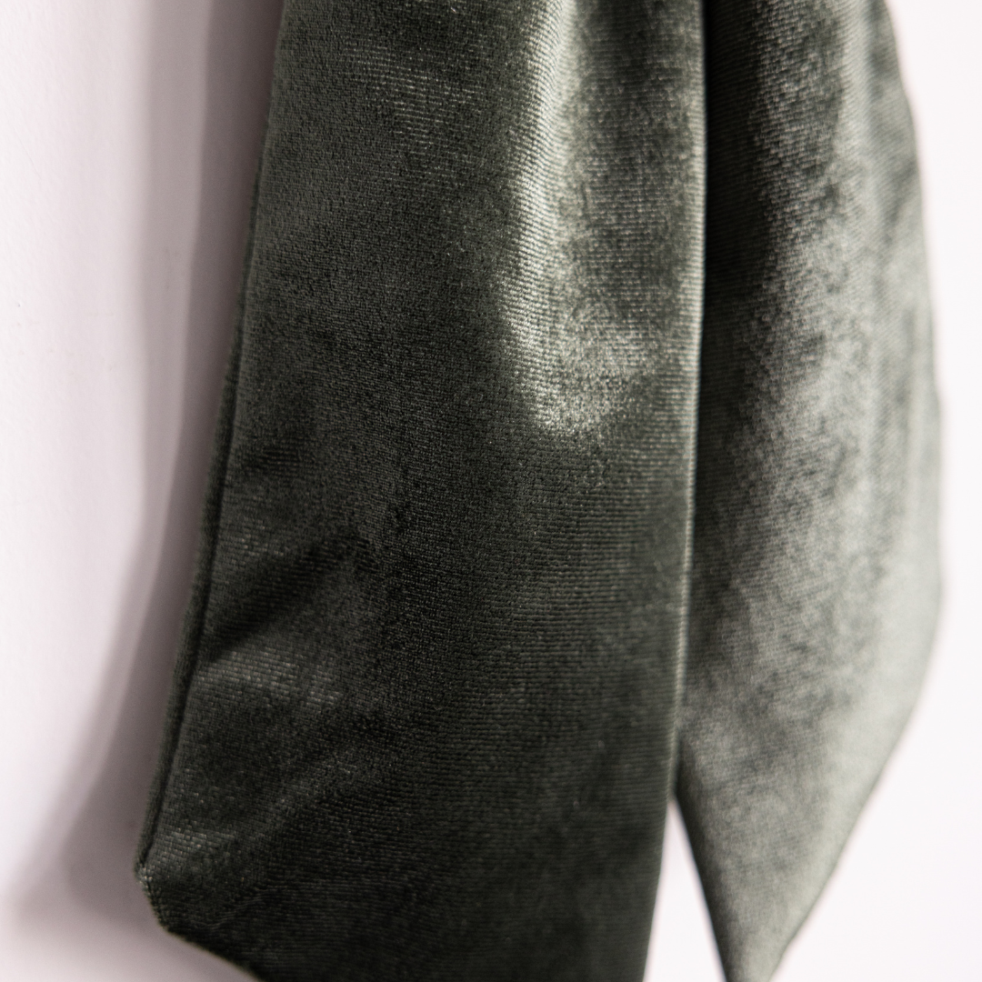 Sage Velvet Fabric Bow