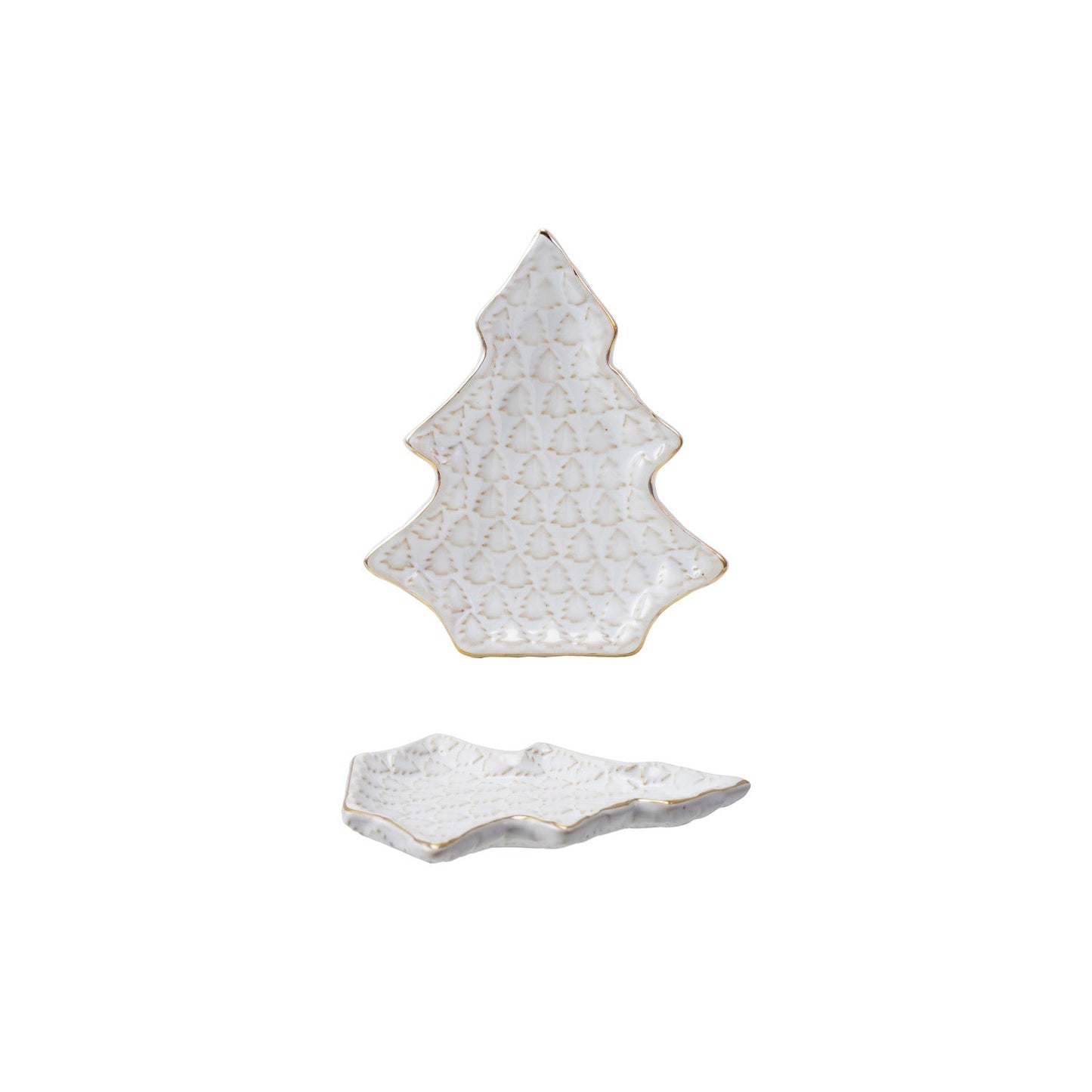 Golden Glow Christmas Tree Plate