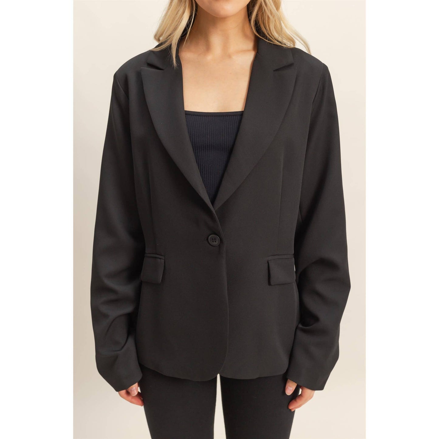 Modern Classic Single-Button Blazer