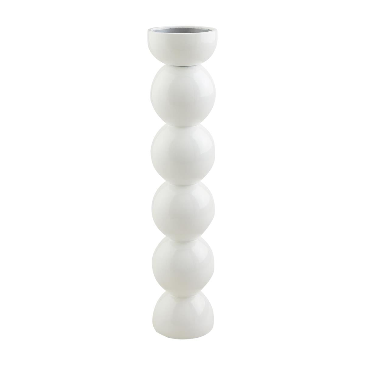 White lacquer Candlestick